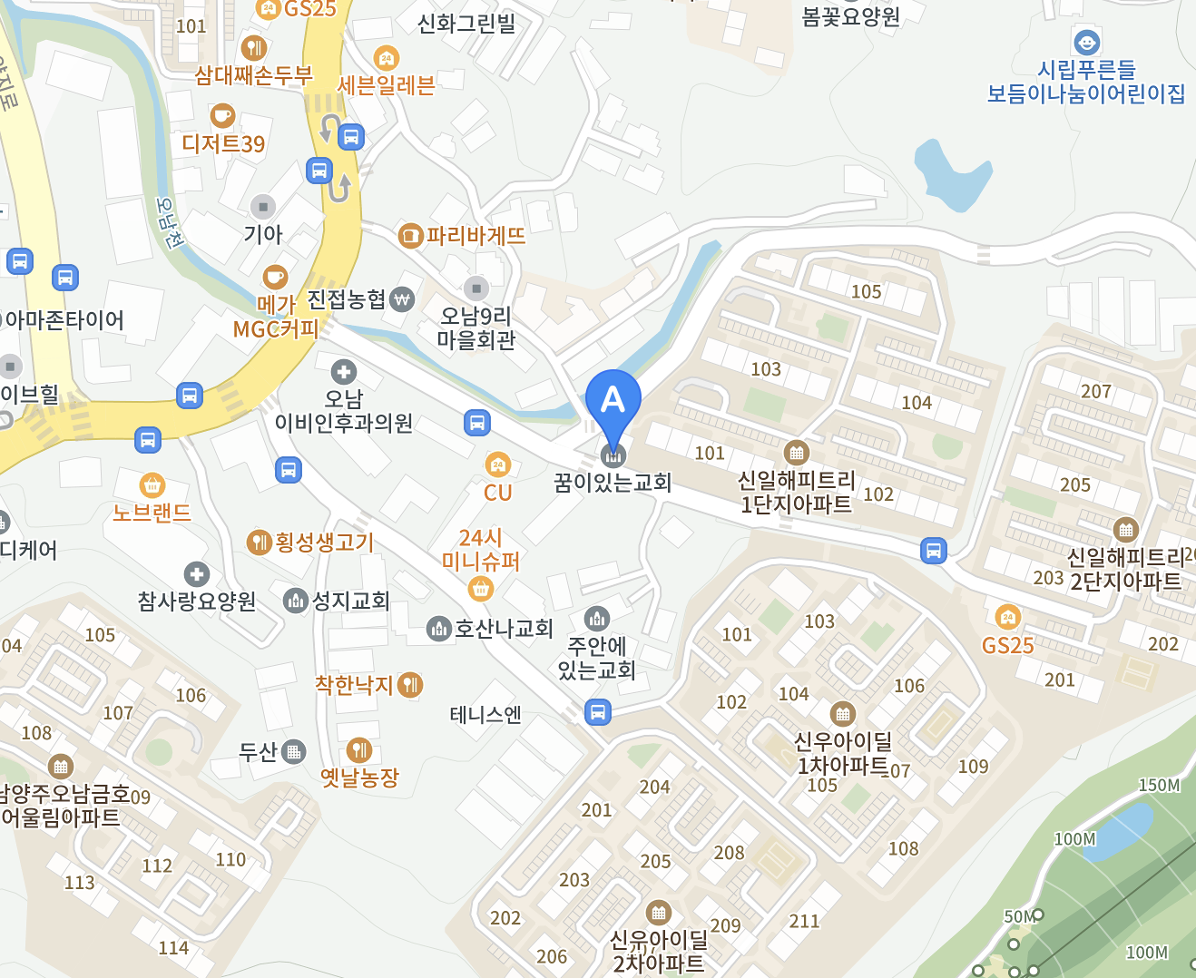 꿈이있는교회 지도